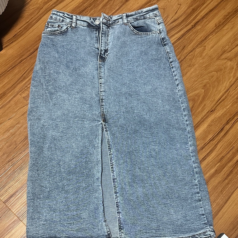 Denim Maxi Skirt